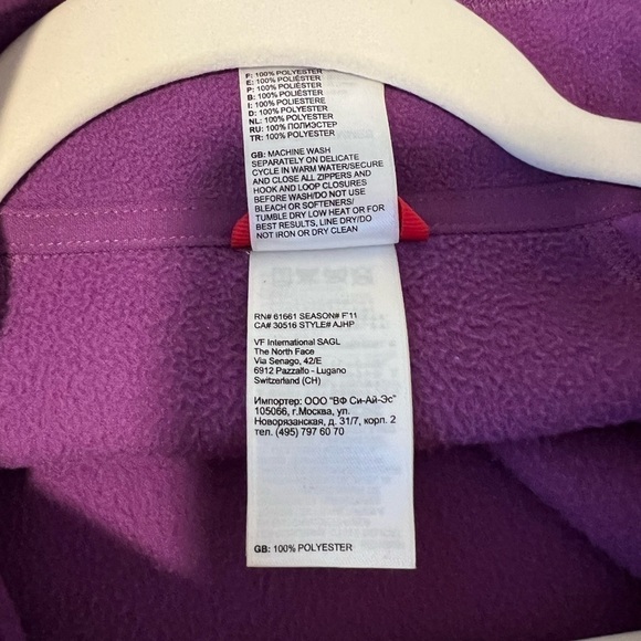 The North Face Polartec Classic Fleece Jumper Henley Quarter Zip TNF Size Large - Picture 7 of 8